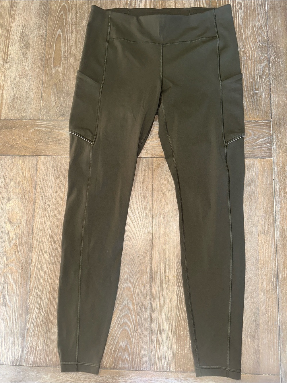 Lululemon Swift Speed High-Rise Tight Olive Green Size 10 Side Pocket